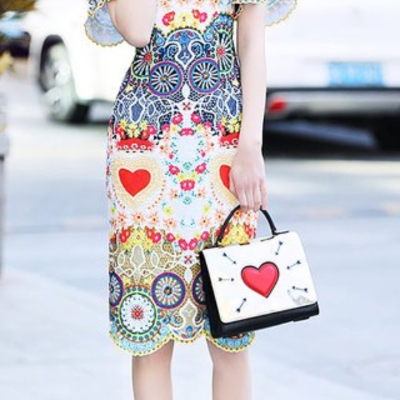 colorful summer evening dress - Picture 2 of 5